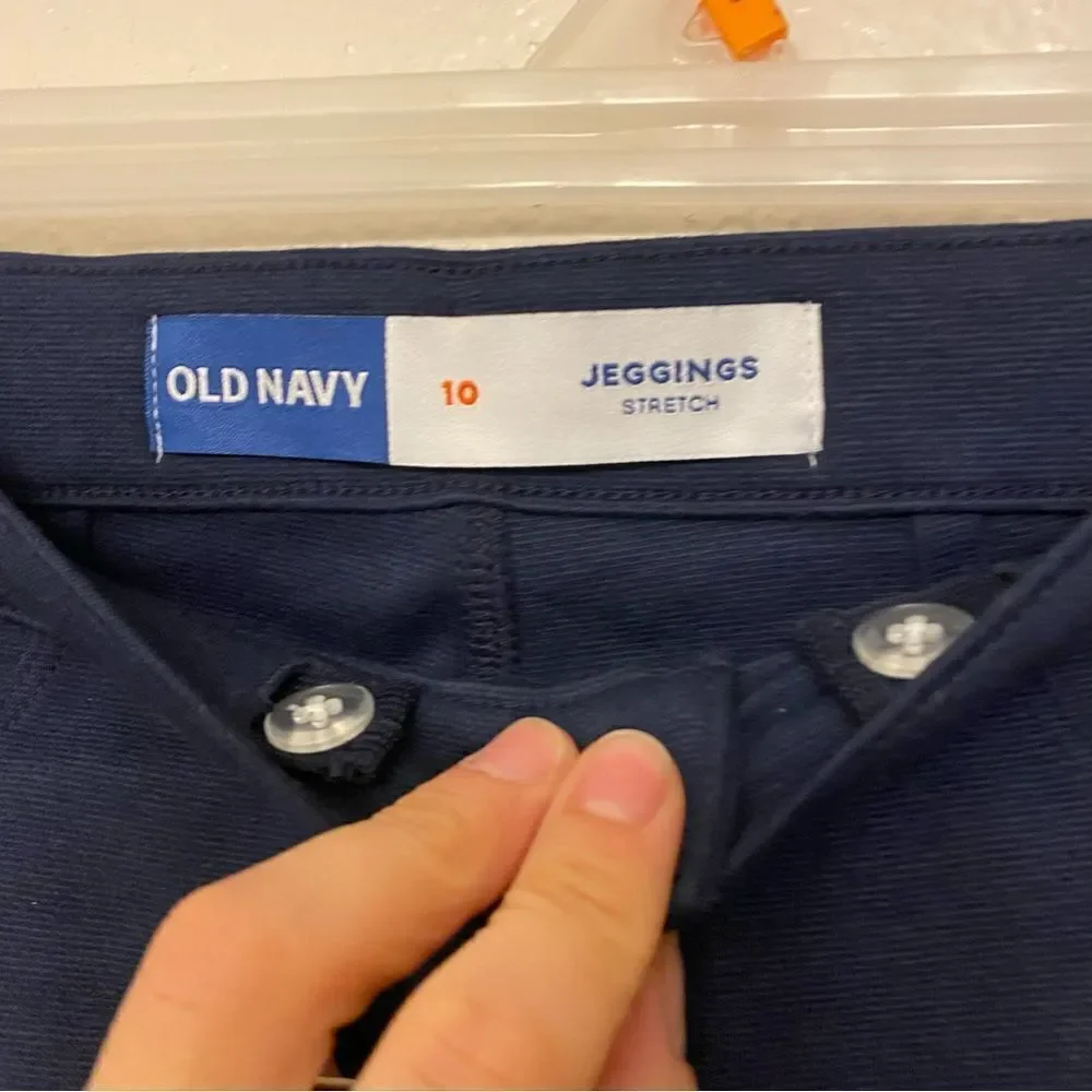 Old Navy Girls blue school UNIFORM pants jeggings soft ponte stretch knit 10 NEW